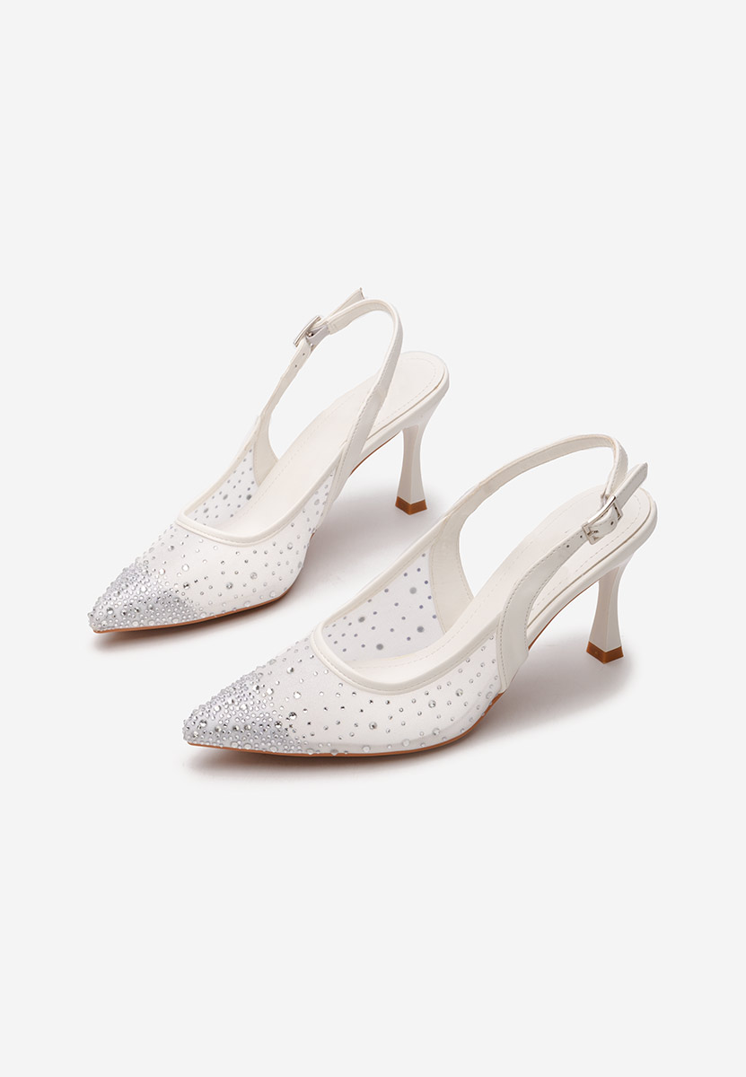 Chaussures à talon fin blancs Valorise