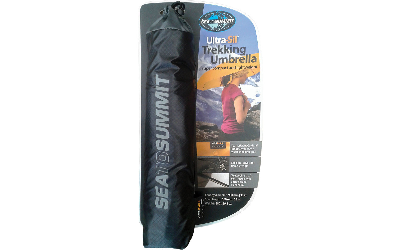 Sea to Summit Ultra-Sil Trekking-Regenschirm schwarz