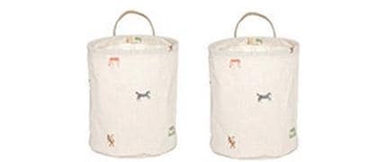 Spielzeugkorb Moira 2 Stück, 18 x 18 cm, Weiss2-er Set Spielzeugkörbe