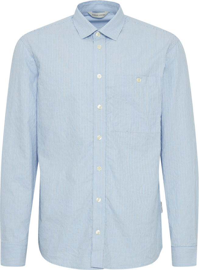 Casual Friday CFALVIN LS dobby striped shirt Placid blue