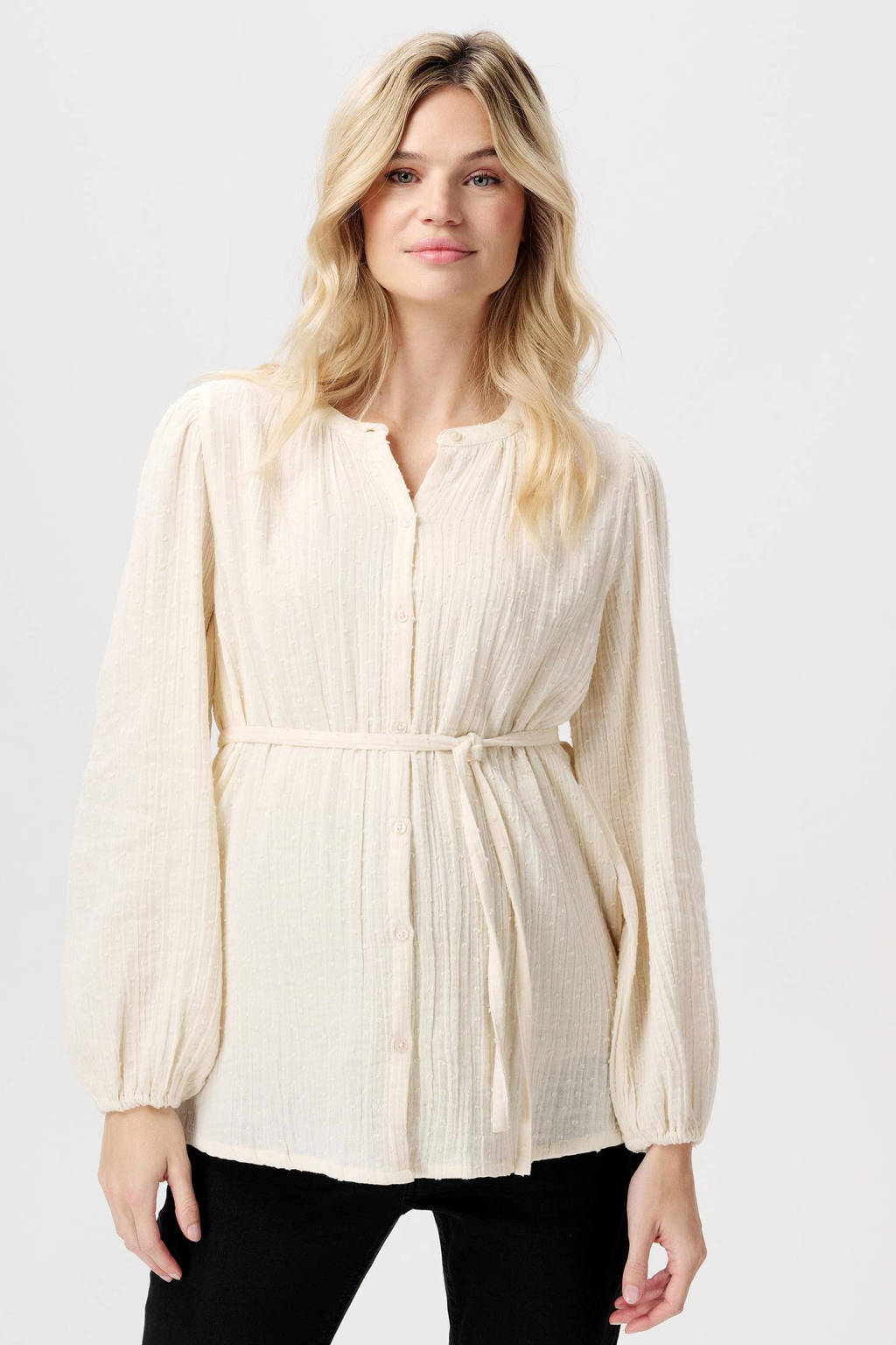 Noppies zwangerschaps- en voedingsblouse Joy ecru
