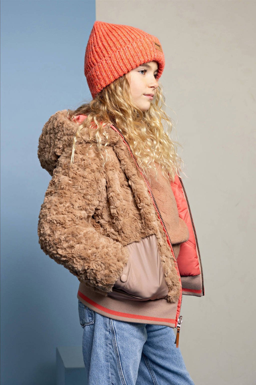 NONO reversible jas oranje