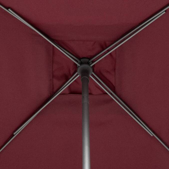 Parasol droit carré inclinable SOYA Bordeaux