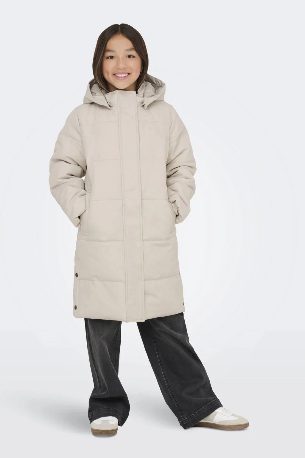KIDS ONLY GIRL gewatteerde jas lichtbeige
