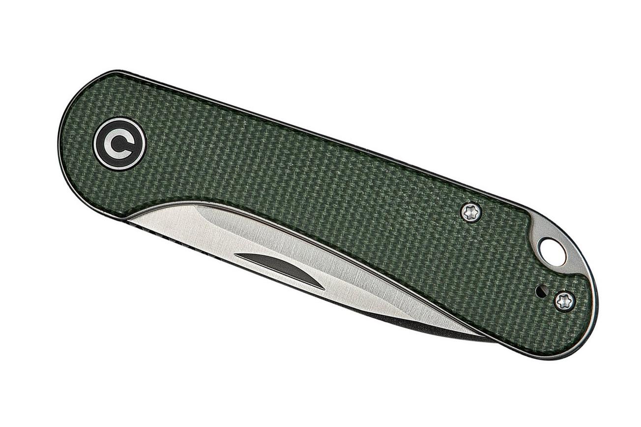 Civivi Elementum Slip Joint C18062AJ-2 Satin, Green Micarta, slipjoint zakmes