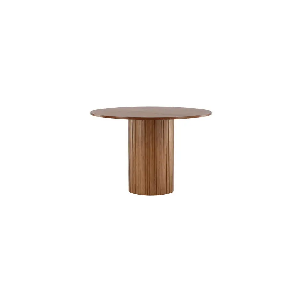 Eettafel Rond Bruin 110cm - Fineer - Scandinavisch