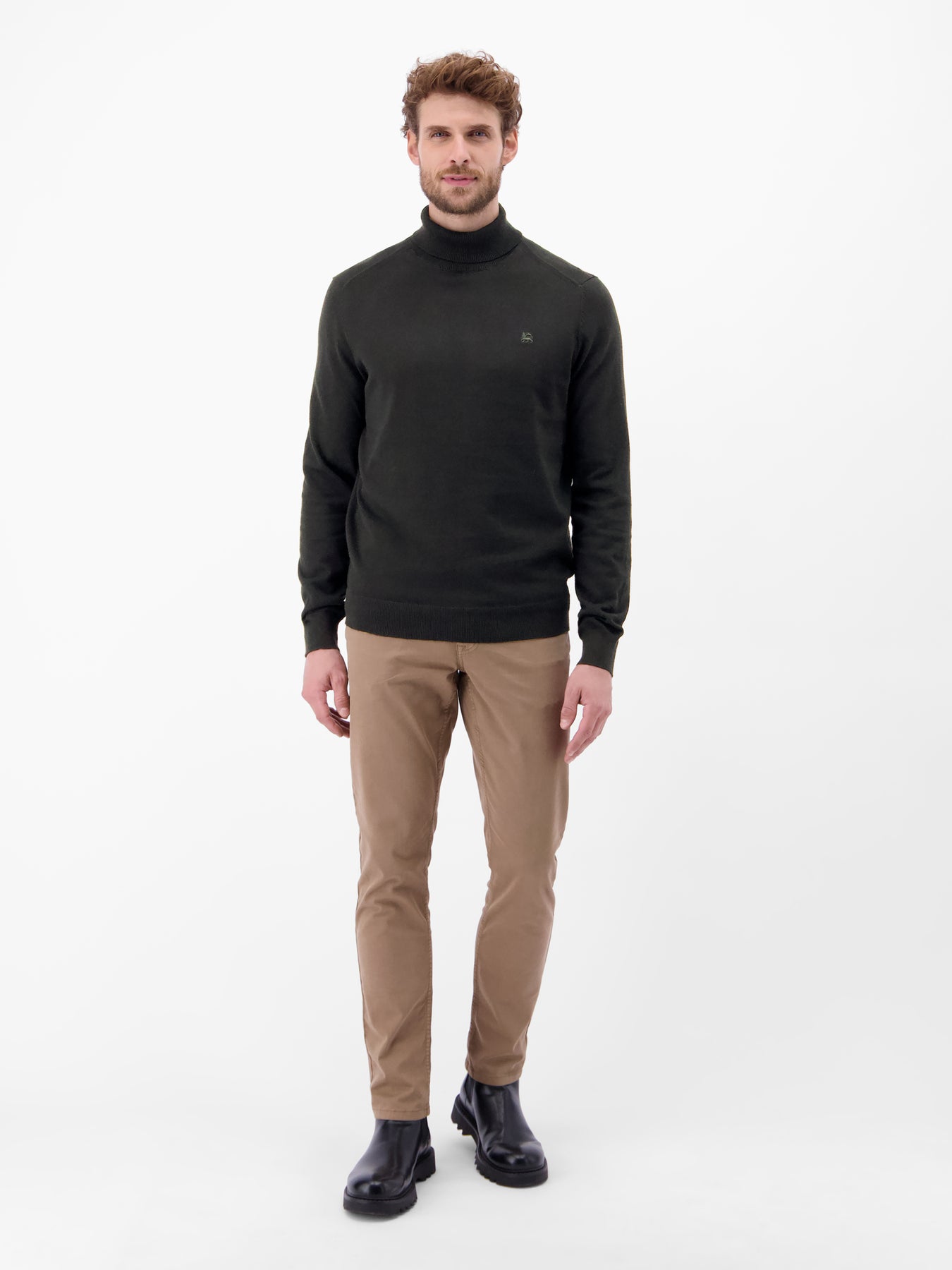Herren Rollkragen-Strickpullover