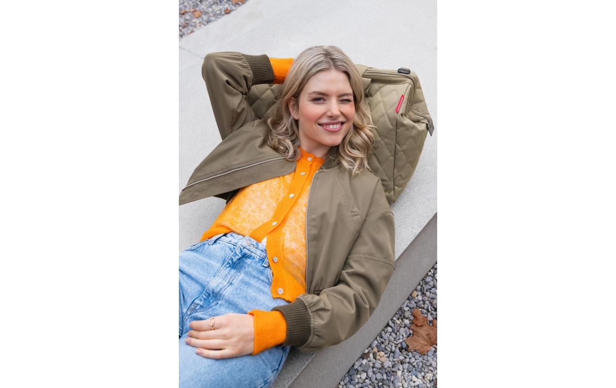 Umhängetasche Allrounder L Rhombus OliveTasche aus recyceltem Material