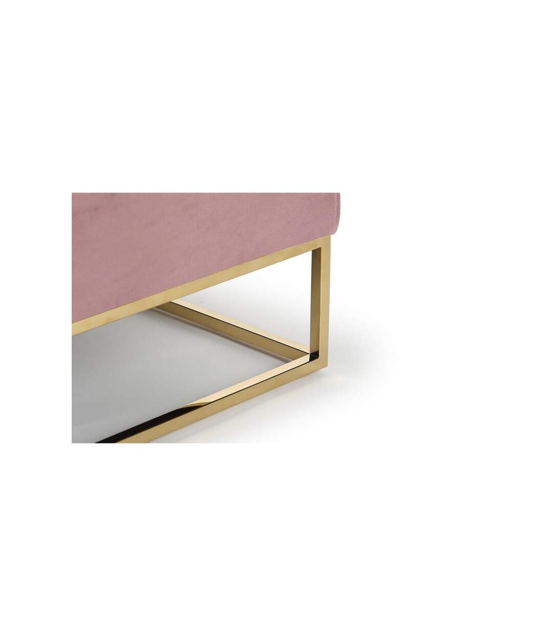 Paris Prix - Pouf Carré En Velours lakota 90cm Rose