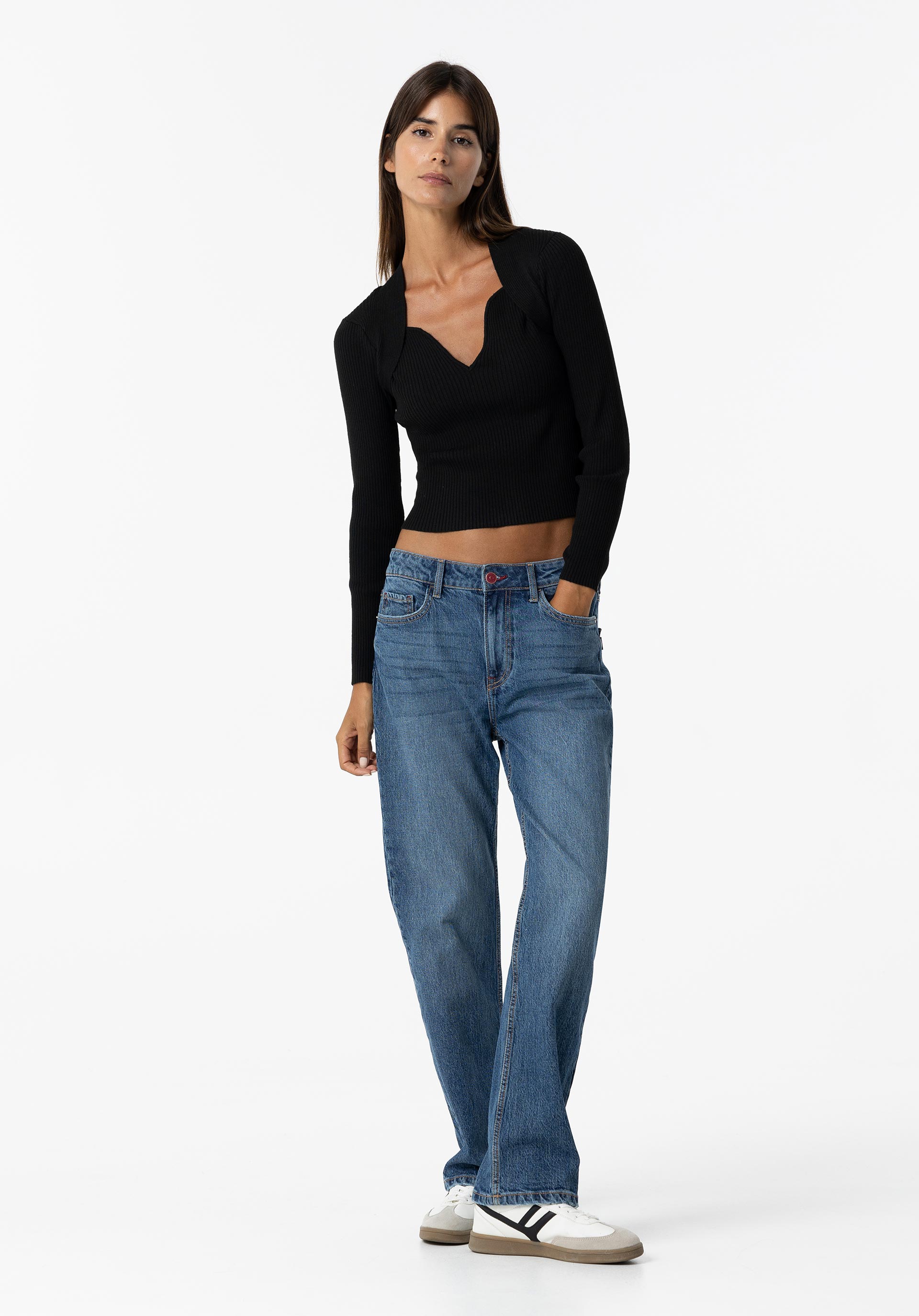 Camisola de Malha Canelada