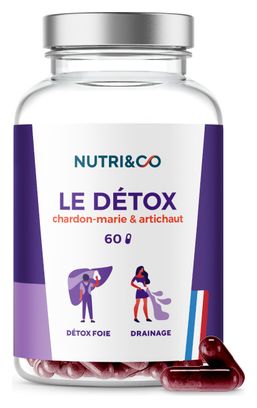 LE DETOX - CHARDON-MARIE   ARTICHAUT - CURE DETOX FOIE - DIGESTION - 60 GELULES
