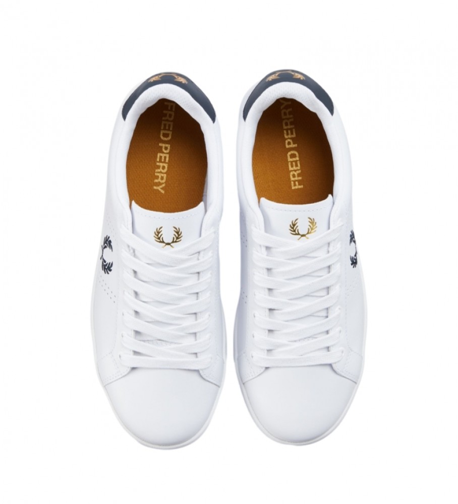 Tênis de couro Fred Perry B721 branco