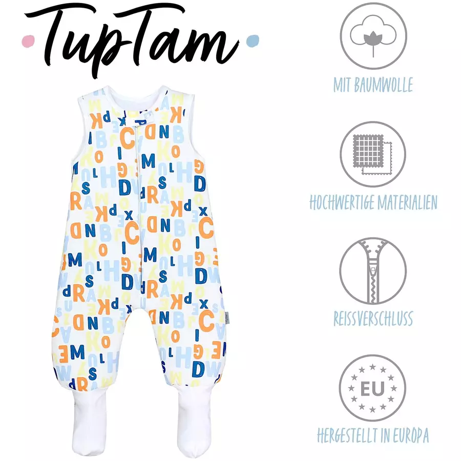 TupTam Baby Winter Schlafsack mit Beinen und Füßen blauorange