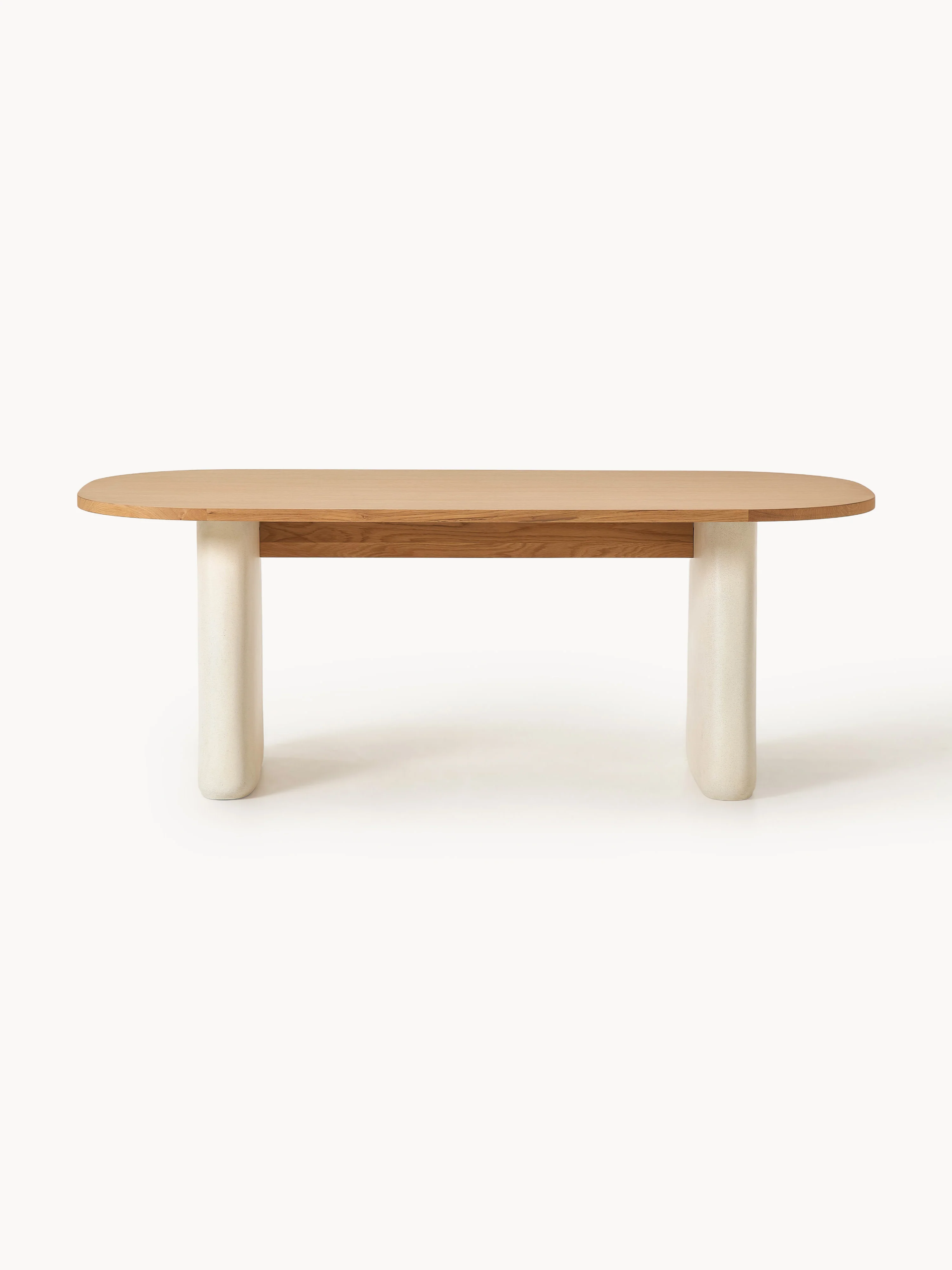 Ovale eettafel Dune van eikenhout, in verschillende formaten
