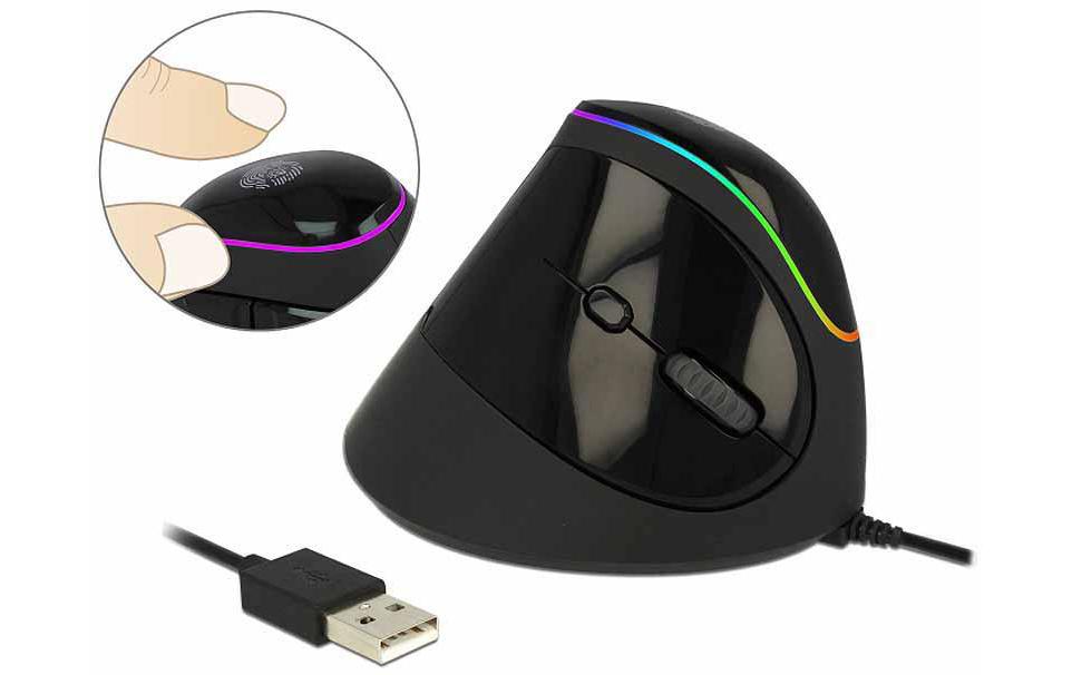 Ergonomische Maus 12597 USB RGBErgonomische Maus mit aufrechter Handpositionierung