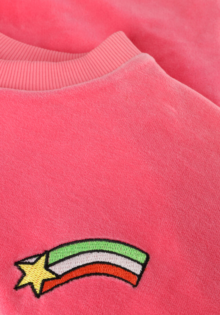 CARLIJNQ roze carlijnq t-shirt basic - cropped shirt with embroidery