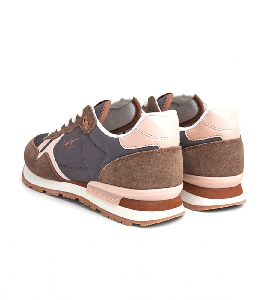 Tênis Pepe Jeans Brit Jump W em couro marrom