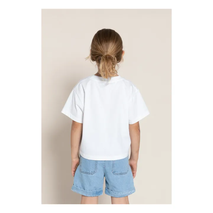 Finger in the nose T-shirt Oversized Crop Coton Bio | Blanc