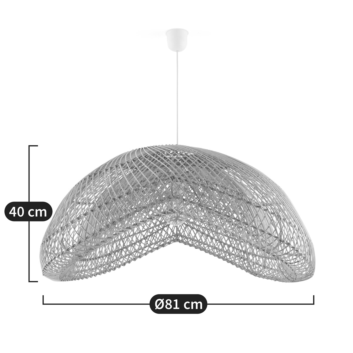 LA REDOUTE INTERIEURS<br>Luminária pendente em rattan Ø81 cm, Kirana