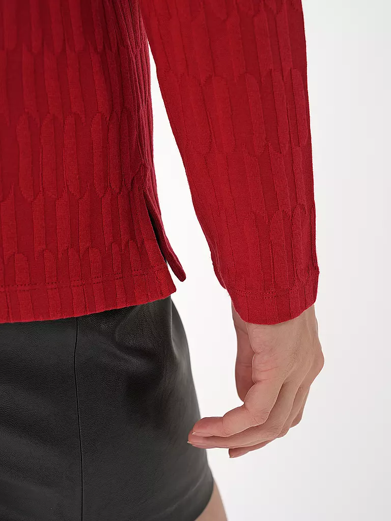 BRAX Rollkragenshirt rot