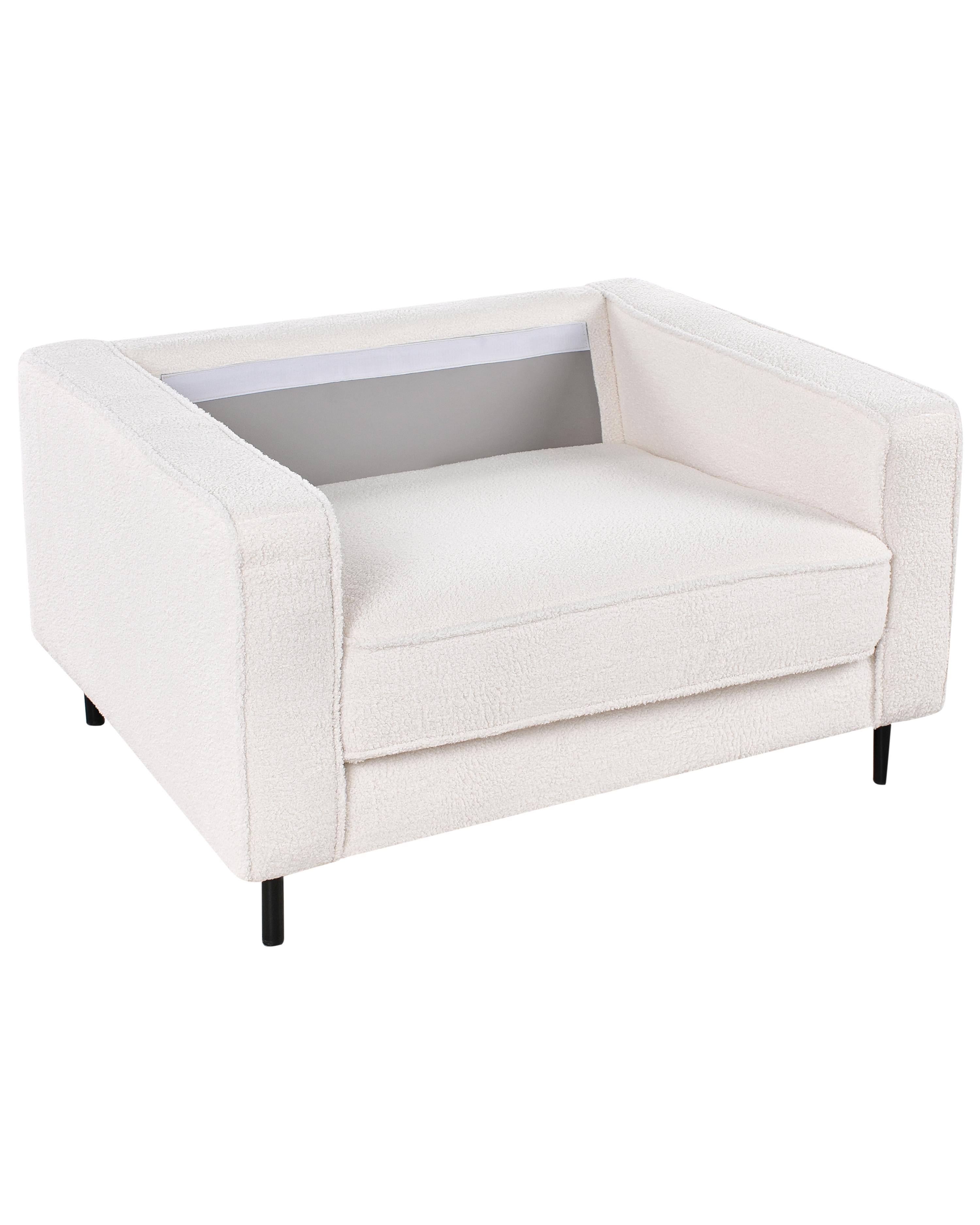 Fauteuil SAVALEN Bouclé Wit
