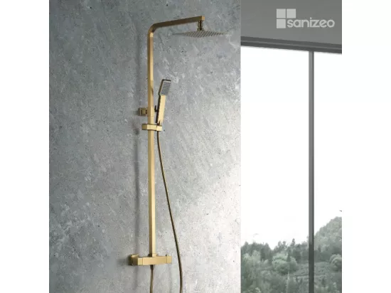 Colonne de Douche Thermostatique Anti-Calcaire Or Brossé VIGO BTV013/OC