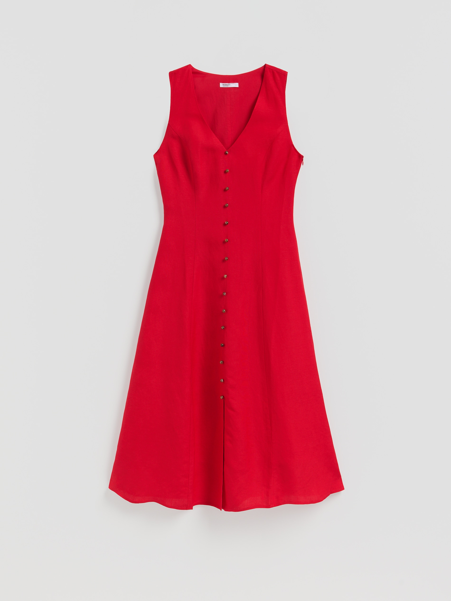 Midikleid aus Leinenmischung