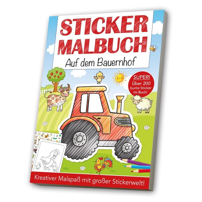 Sticker Malbuch - Auf dem Bauernhof