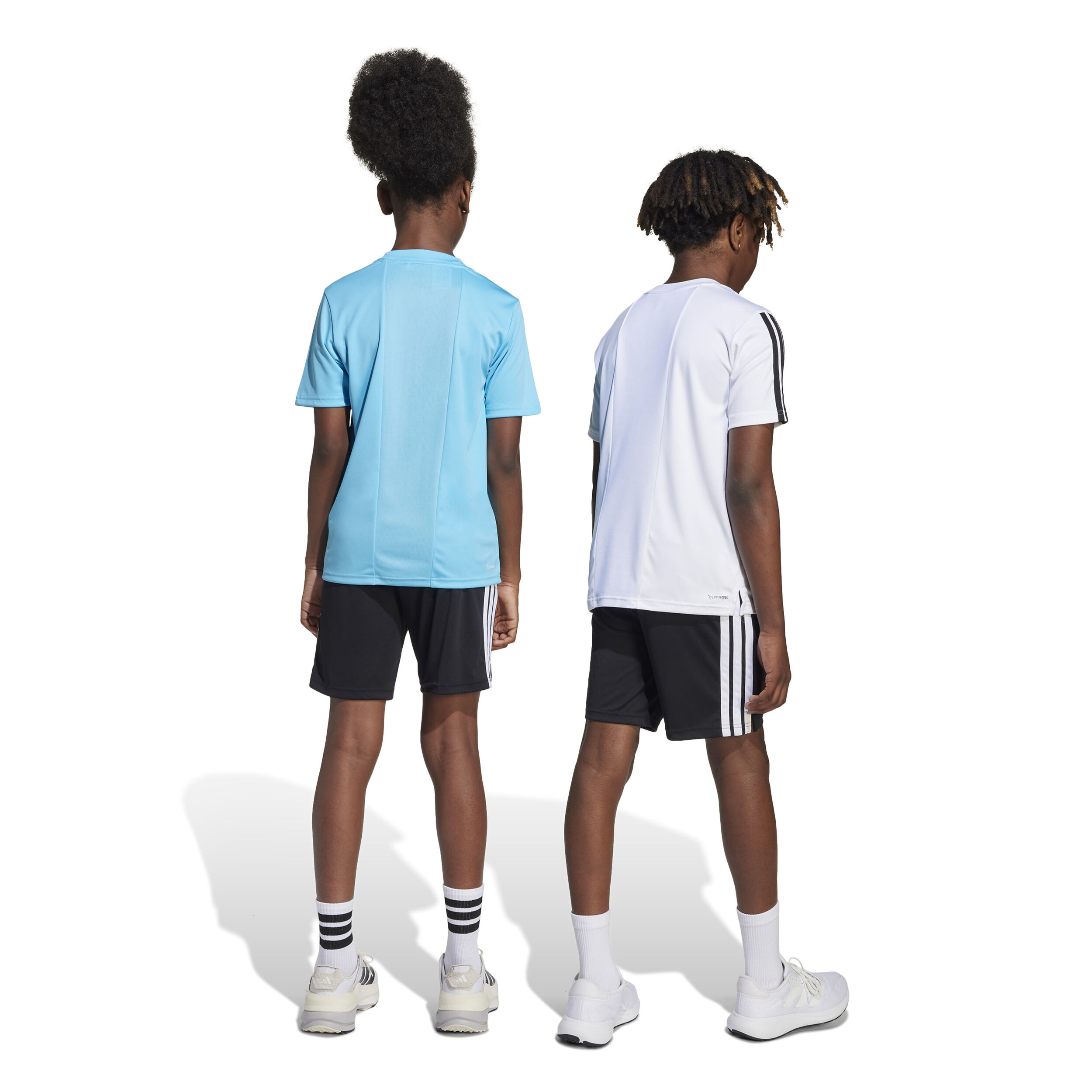 adidas Training Essentials 3 Stripes Shorts Enfants - Noir , Blanc