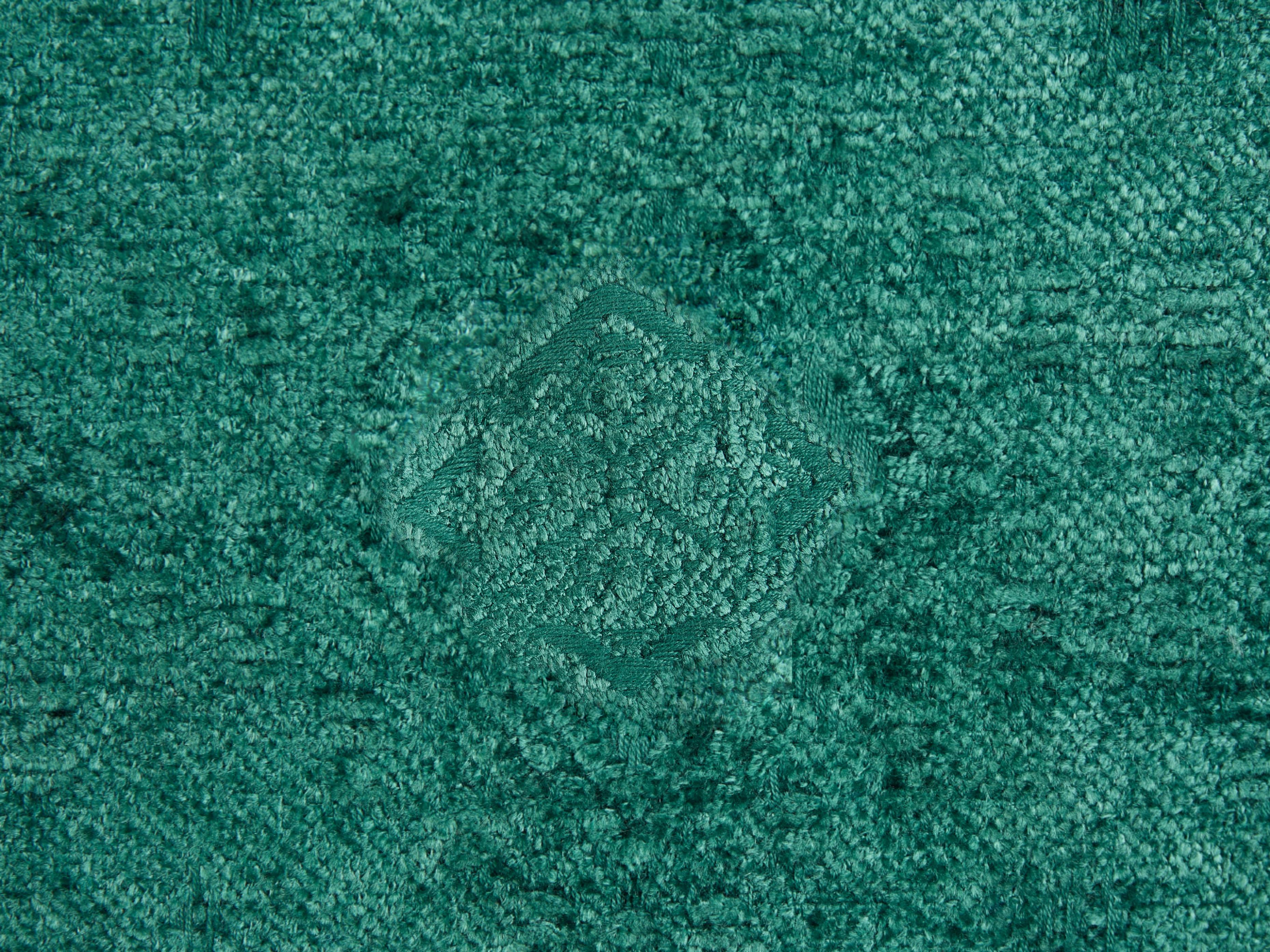 Set van 2 sierkussens VERPIS Katoen 50 x 50 cm Smaragdgroen effen