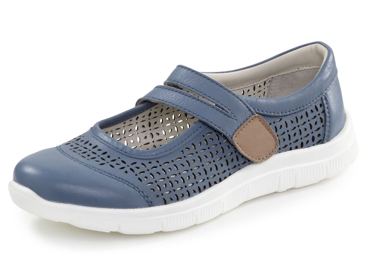 ELENA EDEN, sommerliche Damen-Spangenschuhe, Weite H, mit herausnehmbarem Fussbett