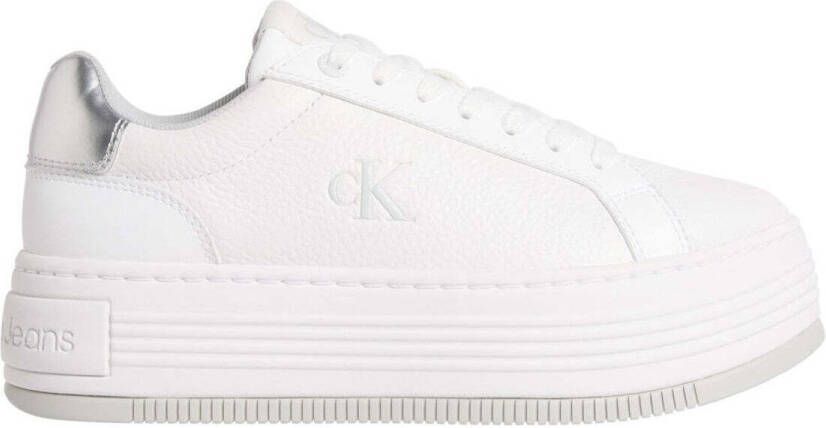 Calvin Klein Witte Polyester Sneaker met Gewatteerde Binnenzool
