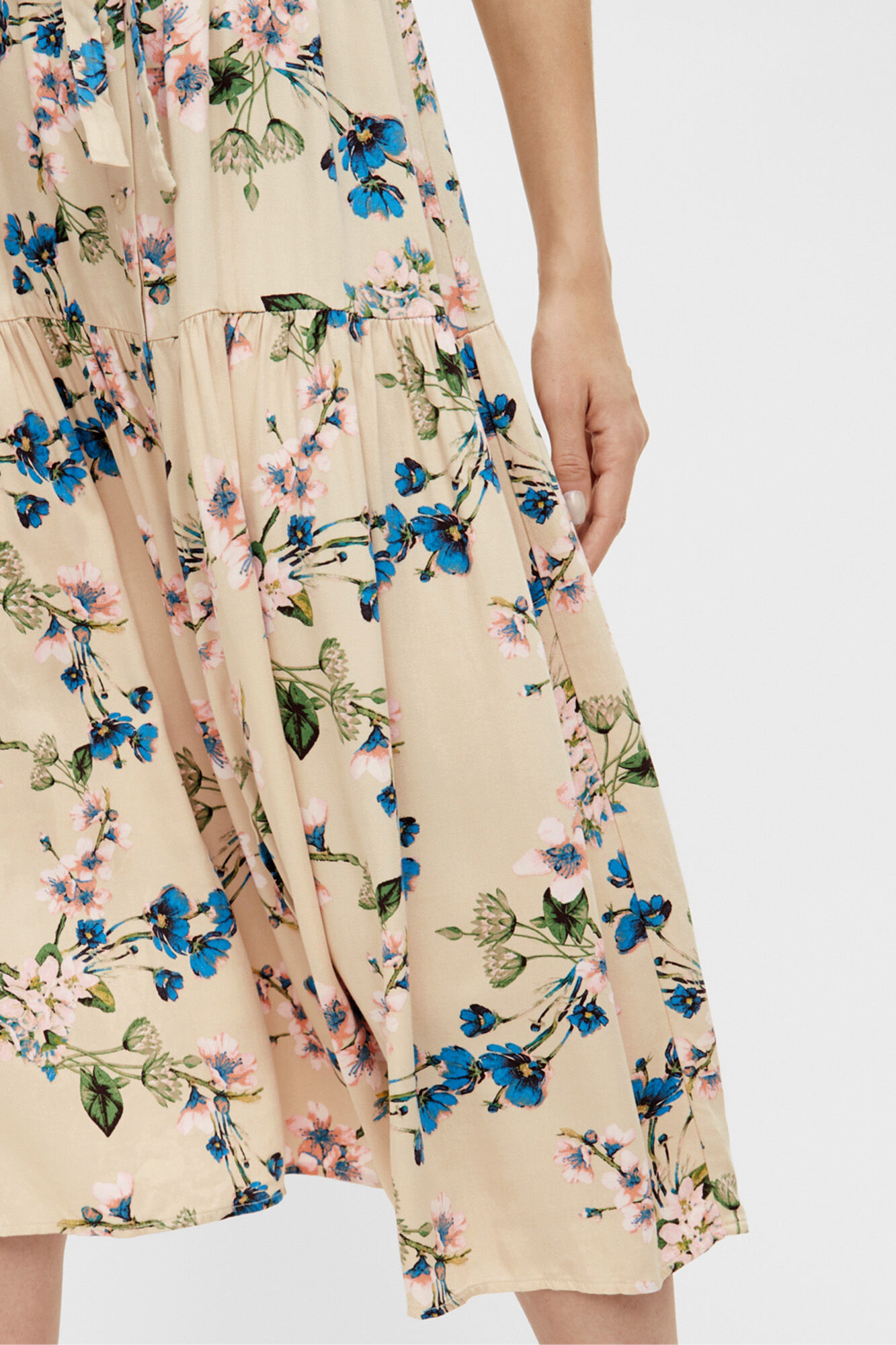 Vestido midi - Cinza