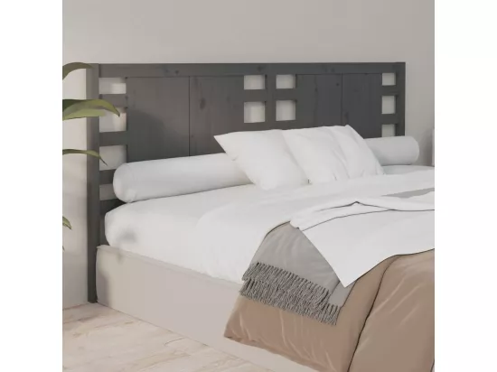 Tête de lit Gris 166x4x100 cm Bois massif de pin