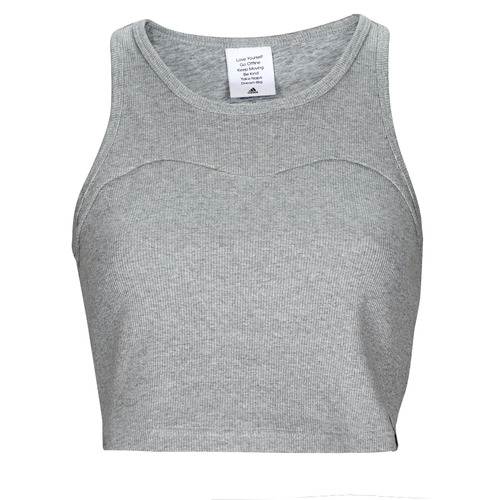 Adidas Sportswear - LNG RIB TANK - Gris moyen