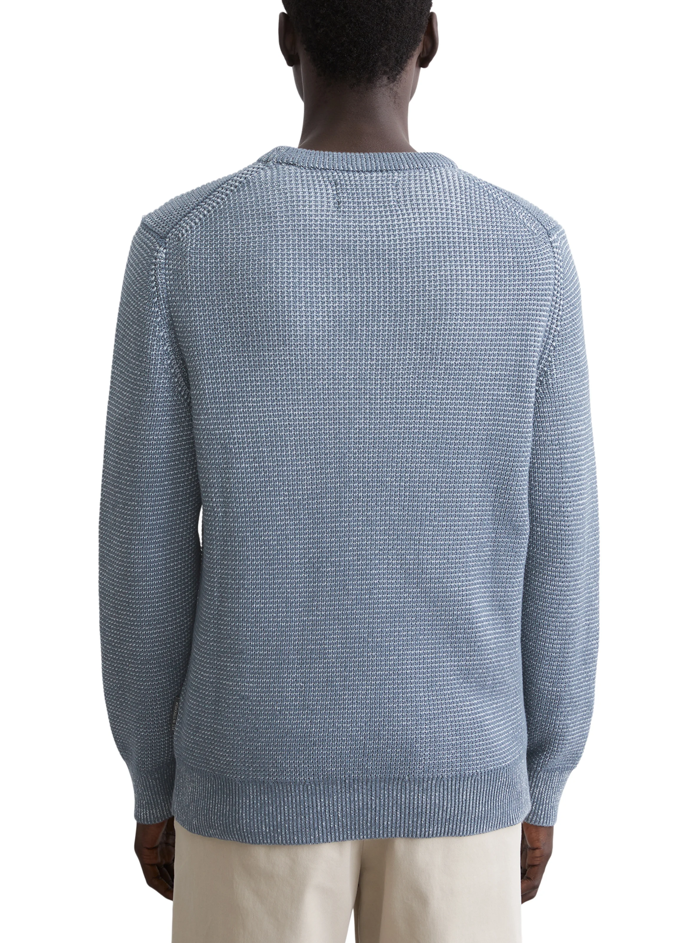Pull droit en coton | Bleu