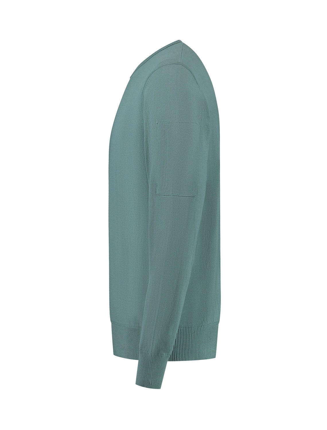 PURE PATH  Knitted Crewneck With Sleeve Pocket