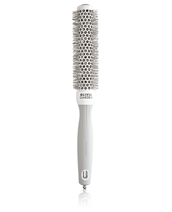 Olivia Garden Expert Blowout Speed gewellte Borsten 25 weiß & grau 1-Stück