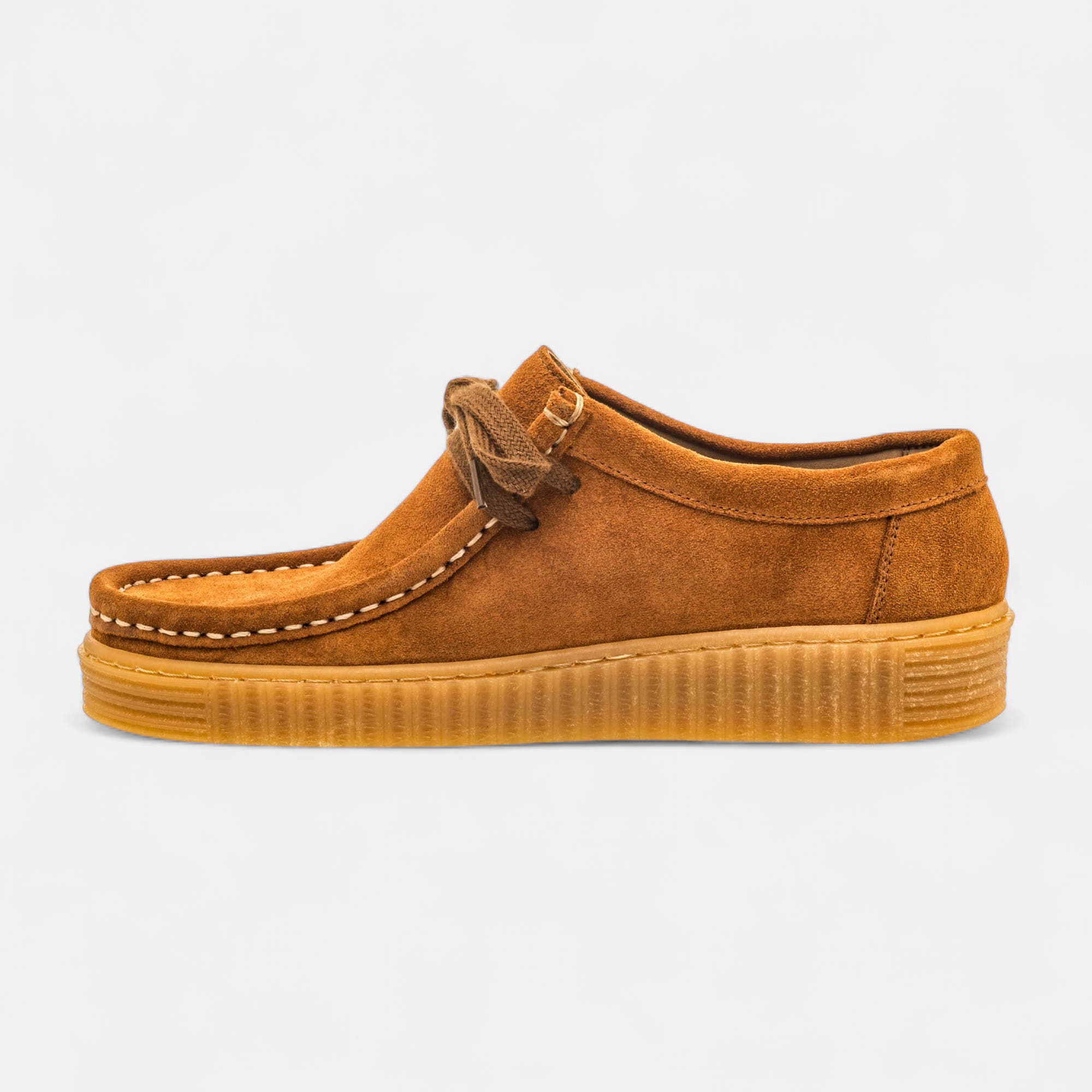 Derbies Femme en cuir cognac