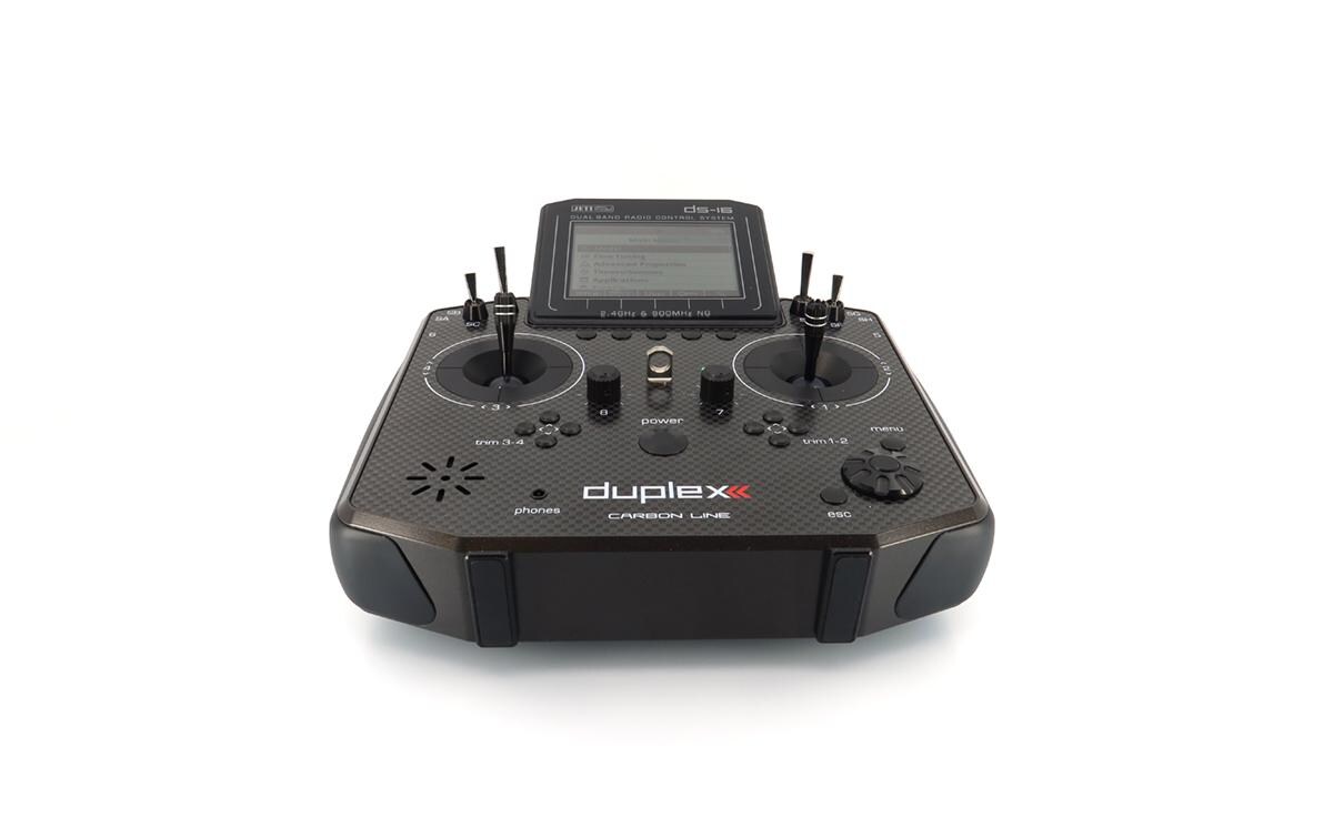 Fernsteuerung DS-16 II Carbon Line Schwarz mit R10 Empfänger<br>Professioneller Jeti Duplex 2.4 GHz Sender