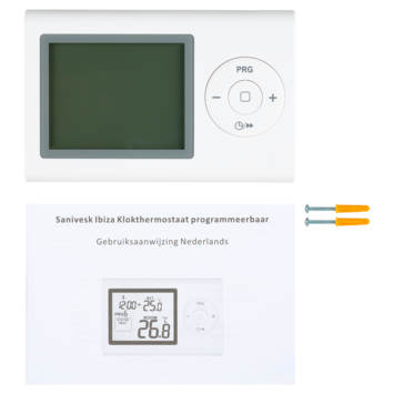 Sanivesk klokthermostaat Ibiza digitaal 2AAA programmeerbaar