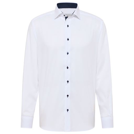 Eterna Langærmet Modern Fit Skjorte, Hvid, 44