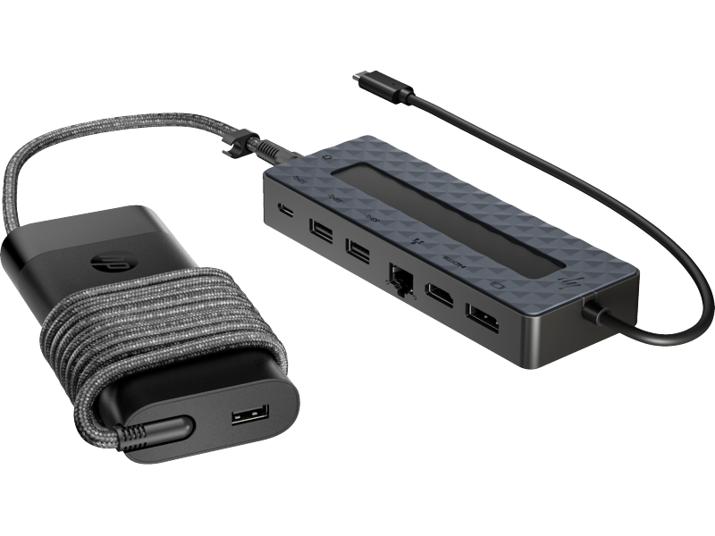 HP - Universal USB-C Hub and Laptop Charger Combo