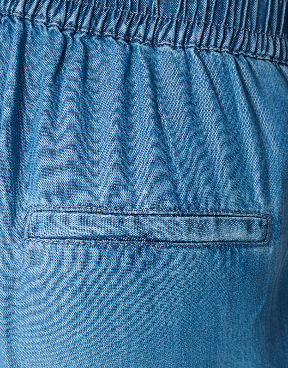 Studs Wide Leg Fit Denim Broek Blauw