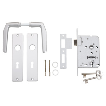 KARWEI insteekslot dag/nachtslot compleet met deurschild Doorn 50mm PC 56mm