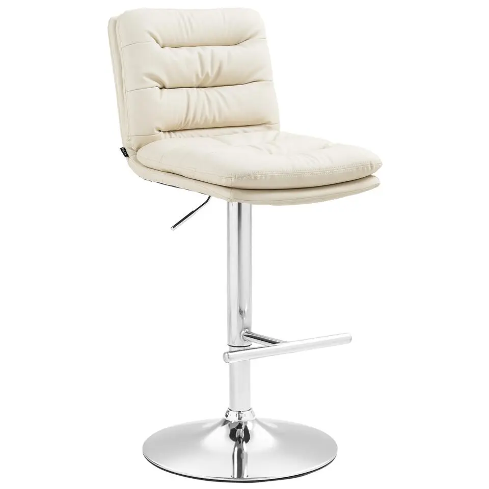CLP Barkruk Damar chroom Frame - Kunstleer - creme