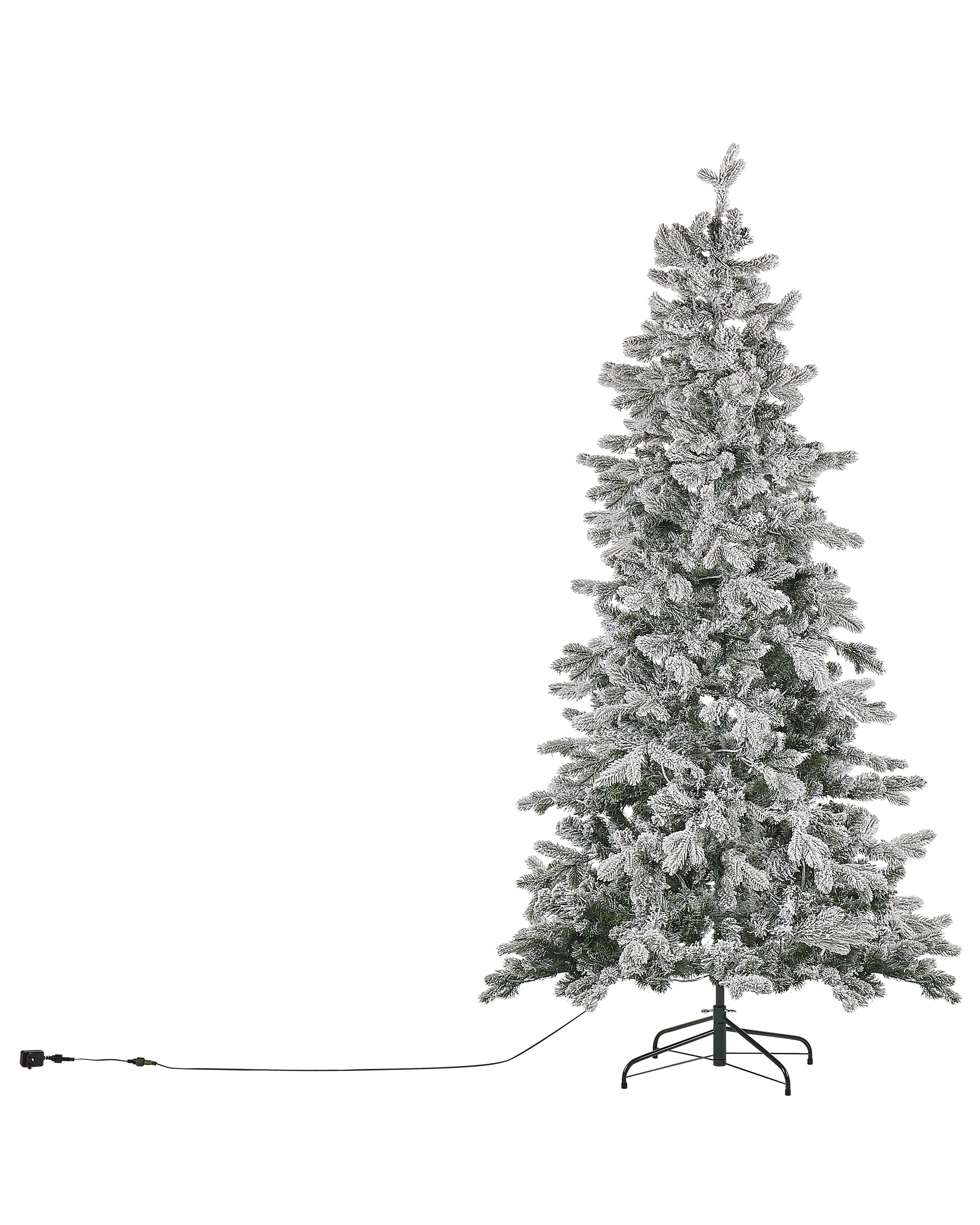 Besneeuwde kunstkerstboom LED TATLOW 210 cm Groen