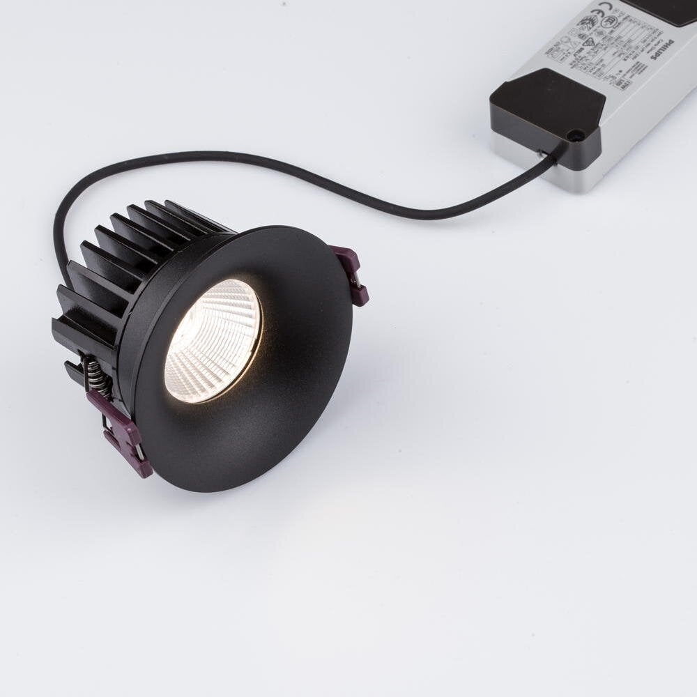 LED inbouwspot Blade III in zwart 12W 720lm IP65
