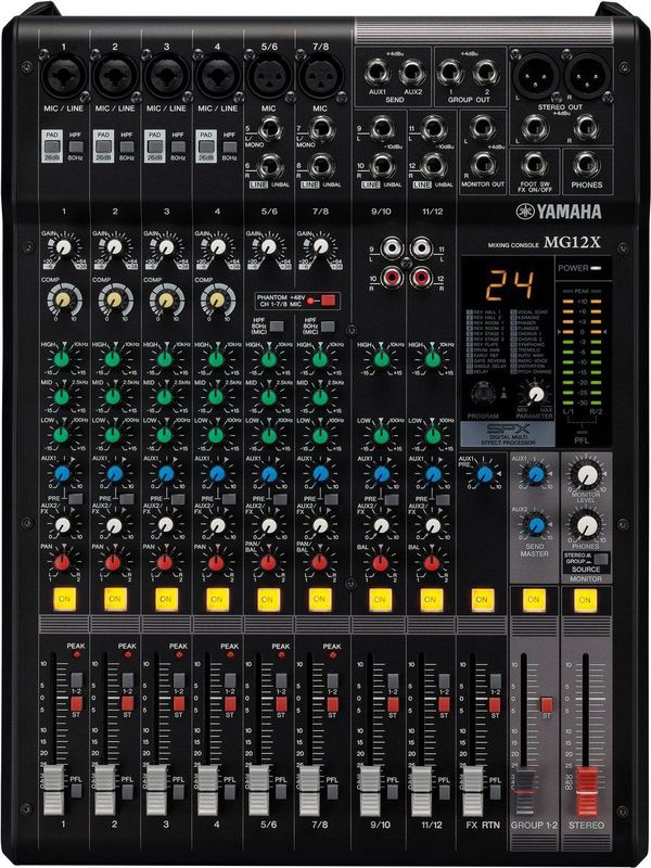 Yamaha MG12X - Mengpaneel - 12-kanaals - Met Effect Processor