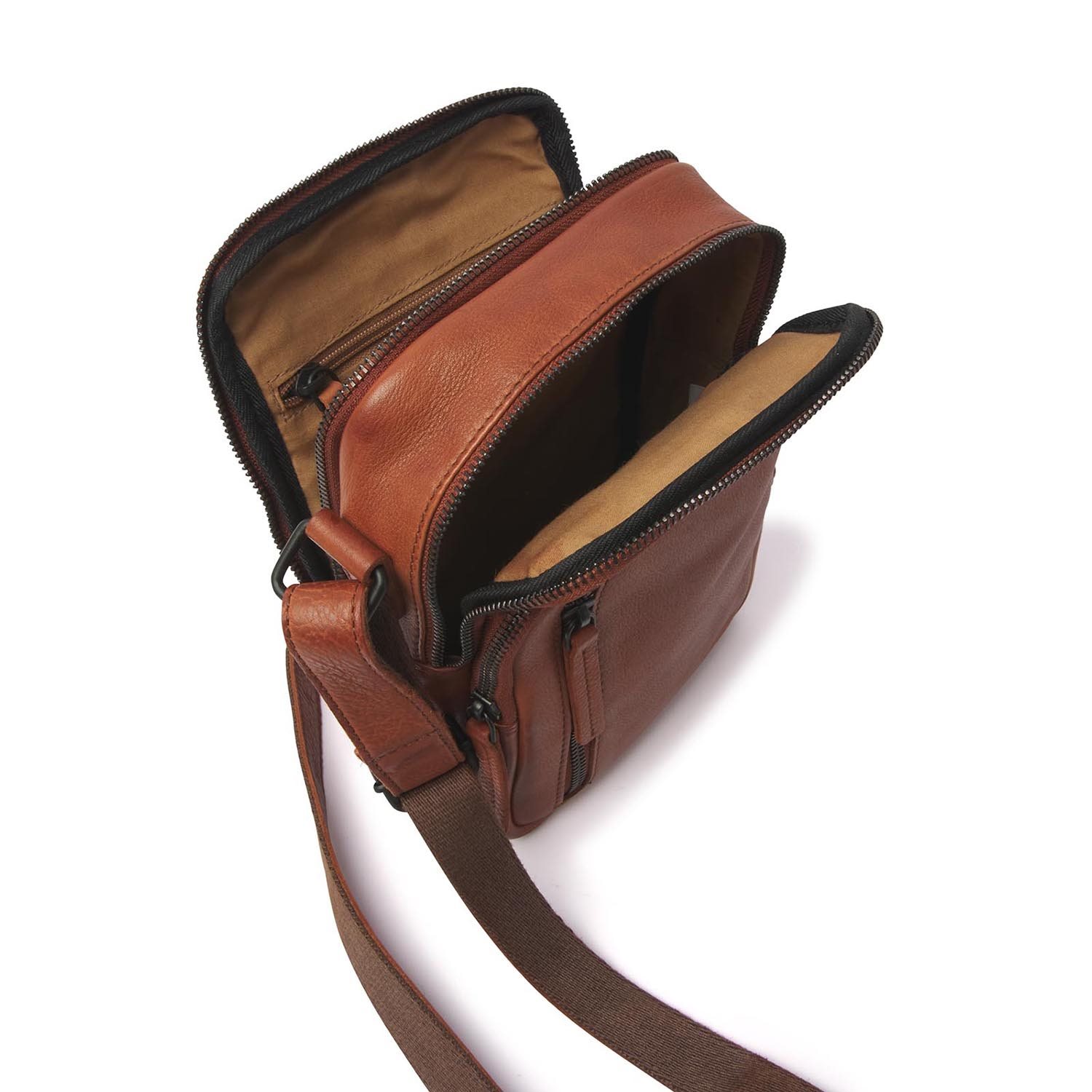 dR Amsterdam Tampa Schoudertas VII camel
